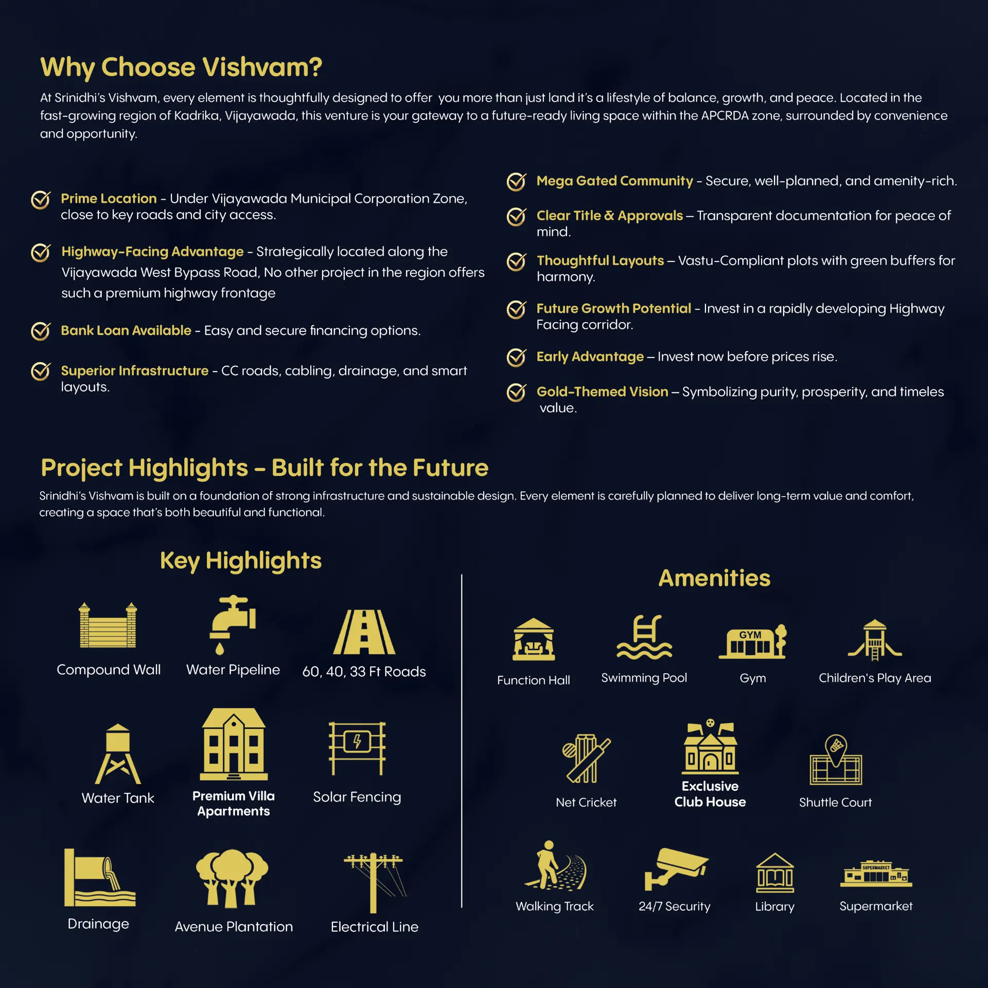 Vishvam project highlights and amenities